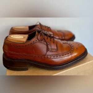 Florsheim Imperial longwing brown brogue shoes Size 11.5 US (D - Width)